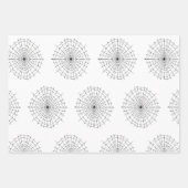 Halloween Spiders Schwarz-weiße Spinnennetze Geschenkpapier Set (Vorderseite 2)
