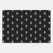 Halloween Spiders Schwarz-weiße Spinnennetze Geschenkpapier Set (Vorderseite)