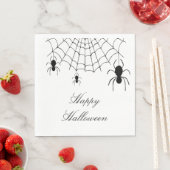 Halloween Spiders Spooky Schwarz-weiß Serviette (Beispiel)