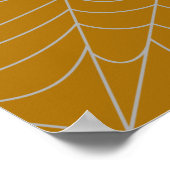 Halloween spiders web and pumpkins poster (Ecke)