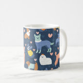 Halloween Spiders Web: Nahtloses Muster Kaffeetasse (VorderseiteRechts)