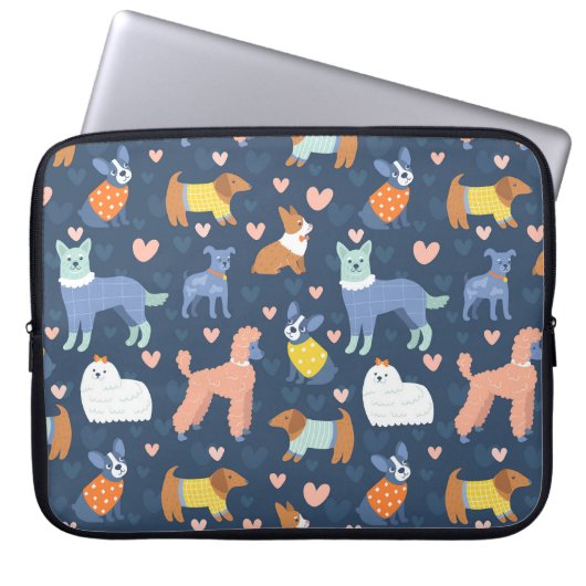 Halloween Spiders Web: Nahtloses Muster Laptopschutzhülle (Vorderseite)