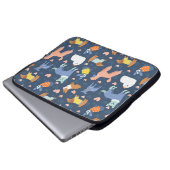 Halloween Spiders Web: Nahtloses Muster Laptopschutzhülle (Vorne Knopf)