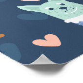 Halloween Spiders Web: Nahtloses Muster Poster (Ecke)