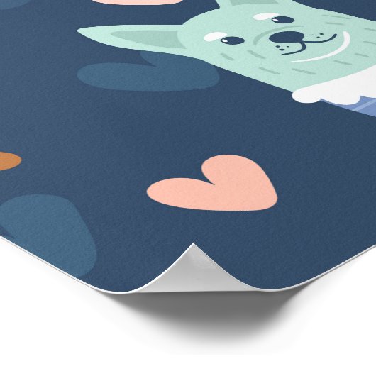 Halloween Spiders Web: Nahtloses Muster Poster (Ecke)