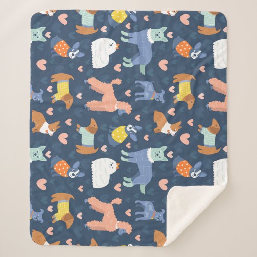 Halloween Spiders Web: Nahtloses Muster Sherpadecke (Vorderseite)