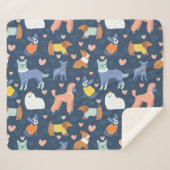 Halloween Spiders Web: Nahtloses Muster Sherpadecke (Vorderseite (Horizontal))