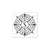 Halloween Spiderweb Design & Monogram Gummistempel (Prägung)