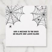 Halloween Spiderweb Geschenkanhänger (Rückseite)