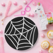 Halloween Spiderweb Paper Plate Pappteller (Party)