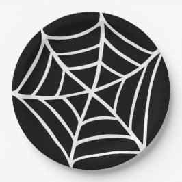 Halloween Spiderweb Paper Plate Pappteller