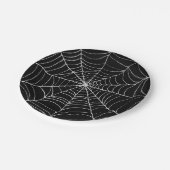 Halloween Spiderweb Pappteller (Schrägansicht)