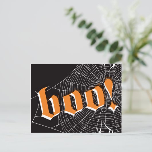 Halloween SpiderWeb Postcard Postkarte (Stehend Vorderseite)