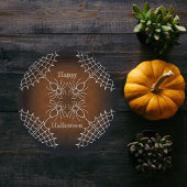 Halloween Spiderweb spinnen schwarz orange weiß Pappteller