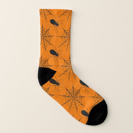 Halloween Spiderweb und Spider Pattern Socken (Links - Innen)