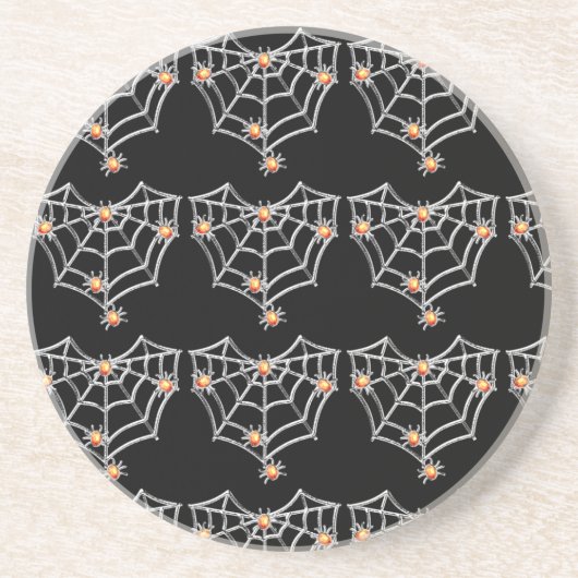 Halloween Spiderweb Untersetzer (schwarz) (Vorne)