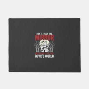 Halloween Spiegel Teufel Welt Grafik Fußmatte