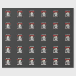 Halloween Spiegel Teufel Welt Grafik Geschenkpapier
