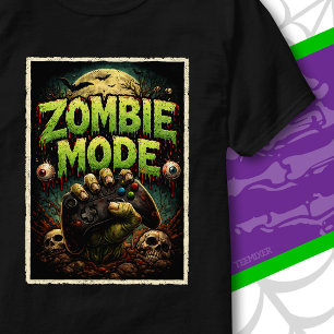 Halloween-Spieler-Grafik Zombie-Modus Horror-Gamer T-Shirt