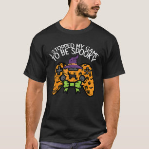 Halloween-Spieler stoppte Spiel Gruselkostüm Männe T-Shirt