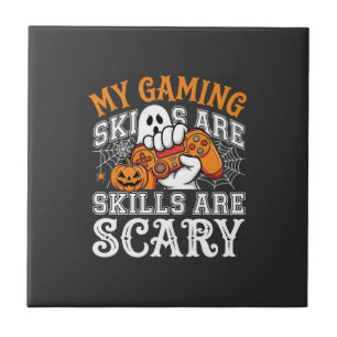 Halloween-Spielkenntnisse sind gruseliger Geist-Co Fliese