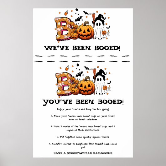 Halloween-Spielzeichen Poster (Vorne)