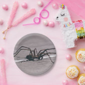 Halloween-Spinne aus Papierplatte Pappteller (Party)