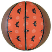 Halloween-Spinne, Fledermaus und Cobweb-Muster Basketball (Vertikal)