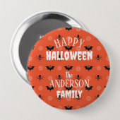 Halloween-Spinne, Fledermaus und Cobweb-Muster Button (Vorne & Hinten)