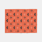 Halloween-Spinne, Fledermaus und Cobweb-Muster Fleecedecke (Vorderseite (Horizontal))