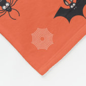 Halloween-Spinne, Fledermaus und Cobweb-Muster Fleecedecke (Ecke)