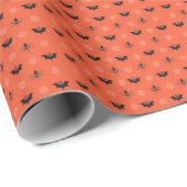 Halloween-Spinne, Fledermaus und Cobweb-Muster Geschenkpapier (Rolleneckpunkt)