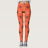 Halloween-Spinne, Fledermaus und Cobweb-Muster Leggings (Vorderseite)