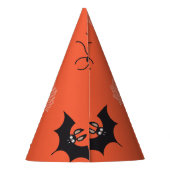 Halloween-Spinne, Fledermaus und Cobweb-Muster Partyhütchen (Rückseite)