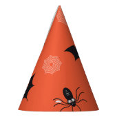 Halloween-Spinne, Fledermaus und Cobweb-Muster Partyhütchen (Links)
