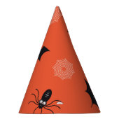 Halloween-Spinne, Fledermaus und Cobweb-Muster Partyhütchen (Rechts)