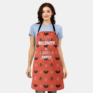 Halloween-Spinne, Fledermaus und Cobweb-Muster Schürze
