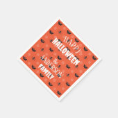 Halloween-Spinne, Fledermaus und Cobweb-Muster Serviette (Ecke)