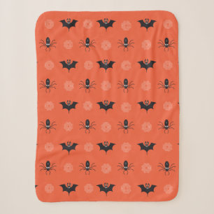 Halloween-Spinne, Fledermaus und Cobweb-Muster Sherpadecke
