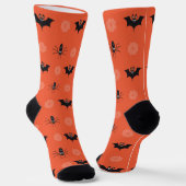 Halloween-Spinne, Fledermaus und Cobweb-Muster Socken (Gewinkelt)