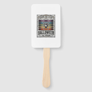 Halloween-Spinne Gruselige Retro-Gravur Regenbogen Fächer
