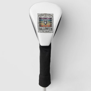 Halloween-Spinne Gruselige Retro-Gravur Regenbogen Golf Headcover