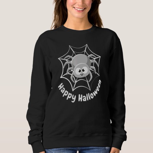 Halloween-Spinne im Web Sweatshirt (Vorderseite)
