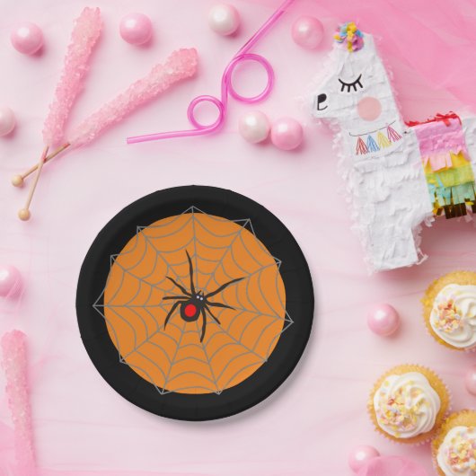 Halloween-Spinne Pappteller (Party)