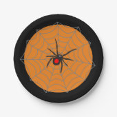 Halloween-Spinne Pappteller (Vorderseite)