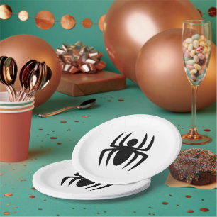 Halloween Spinne Schwarz-weiße Leckerei Pappteller