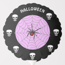 Halloween-Spinne und -Schädel
