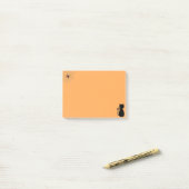 Halloween Spinne und schwarze Katze auf Orange Post-it Klebezettel (Auf Schreibtisch)