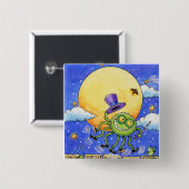 Halloween-Spinnen-Knopf Button (Vorne & Hinten)