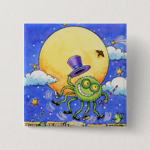 Halloween-Spinnen-Knopf Button